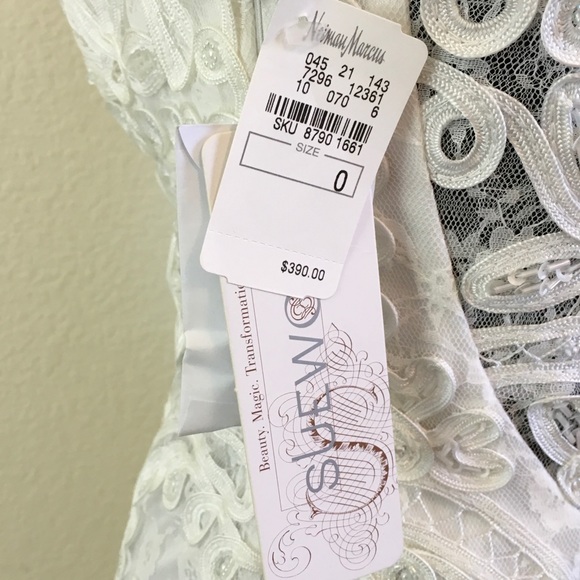 Sue Wong Lace Beaded Ivory Strapless Dress Size 0 - Picture 5 of 8